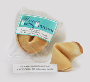 Photo of WH2O's fortune cookies